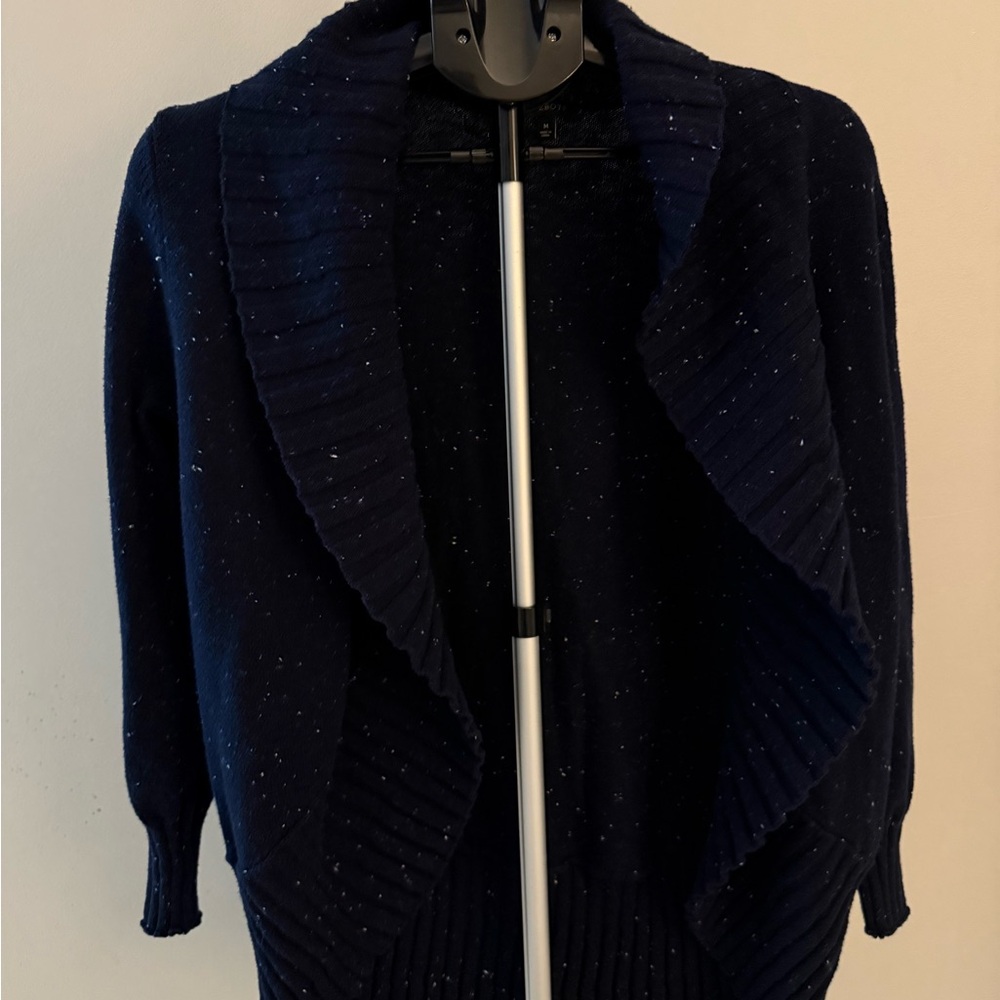 Talbots Women’s Dark Blue Speckled Cardigan Medium